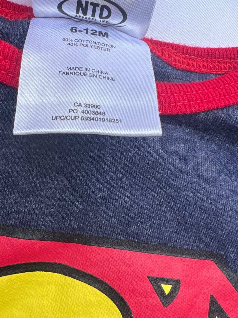 Boys 6-12M Superman DC Onesie Lot of 2 — Short + Long Sleeve — GUC - Picture 8 of 8